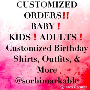 CUSTOMIZED SHIRTS & OUTFITS ALL SIZES